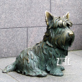 Custom popular garden decoration life size antique bronze dog statue